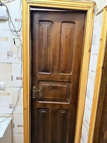 qapi taxta: Taxta otaq qapıları dəsti - Material: tam ağac (taxta), klassik — 3
