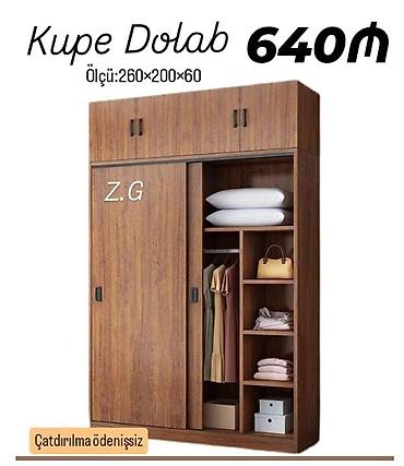 taxta asılqan: Kupe Dolab – 640₼ Ölçü: 260×200×60 sm - Sürgülü qapılı kupe sistem - — 1