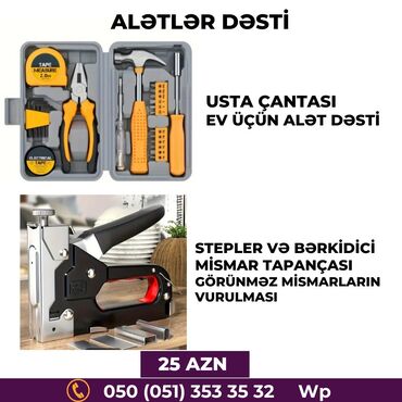 qaz tapanca: 1. Usta çantası. Alət dəsti. Ev təmir tikinti alətləri. Evdə istifadə