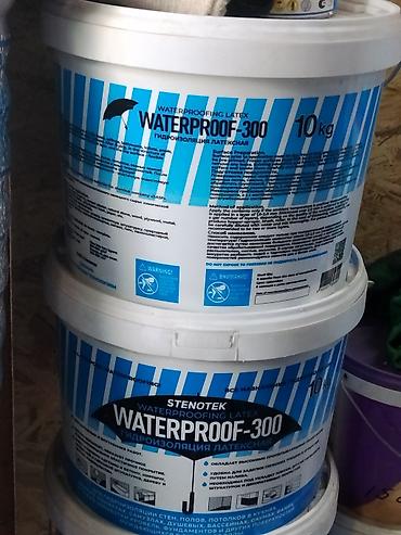 Материалы для кровли крыш: Гидроизоляция латексная STENOTEK WATERPROOF-300, ведро 10 кг. - — 1
