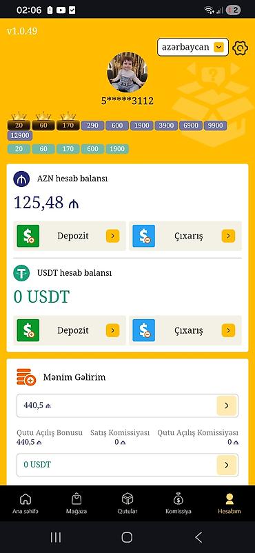 xal: Məhsul: Mobil tətbiqdə “Qutu” kateqoriyalı sürpriz qutular Təsvir: - — 2