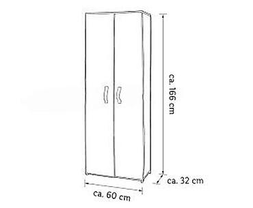 Ormari: Uspravni ormar za obuću sa platnenim prekrivačem - Dimenzije — 14