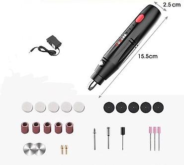 Другие инструменты: Мини-электродрель/гравер с насадками бур машина Компактный — 1