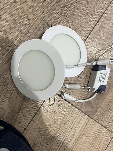 led лампа: 12 штук по 50 Б/у Встраиваемые светодиодные панели (круглые), комплект — 1