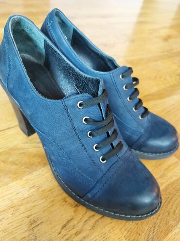 женские туфли на танкетке: Туфли, 39, цвет - Синий, Новый