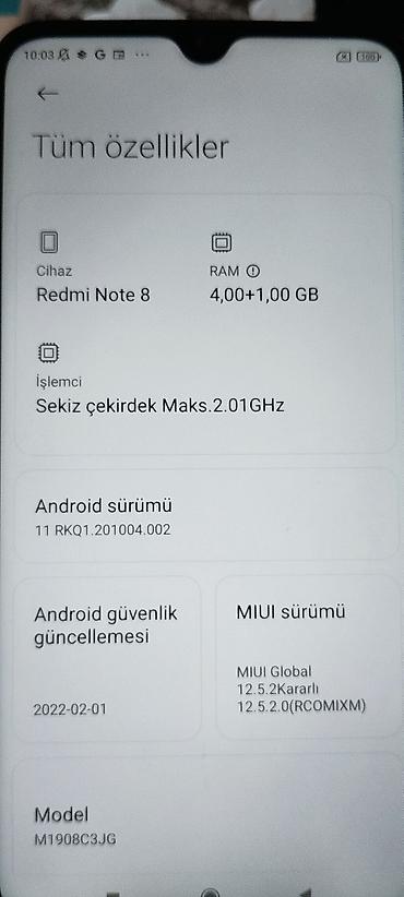 ipad qiymeti: Redmi Note 8, 64 GB, rəng - Qara, İki sim kartlı — 4