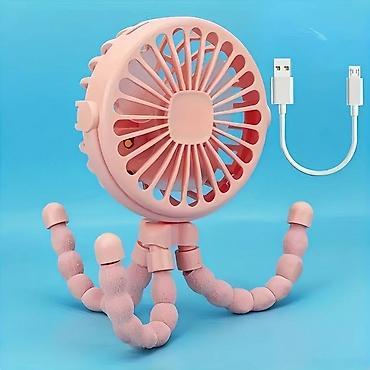 Другие аксессуары для компьютеров и ноутбуков: Вентилятор Octopus BYD001, портативный USB, в виде осьминога, мини — 7