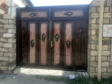 Həyət darvazaları: Yeni Həyət darvazası, 3 m, Mexaniki, Qapı ilə, rəng - Ağ, Kredit yoxdur, Ödənişli quraşdırma, Rayonlara çatdırılma, Ödənişli çatdırılma — 11