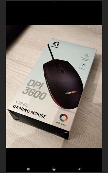 Modemlər və şəbəkə avadanlıqları: Green Lion Wired Gaming Mouse - DPI: 3600 – yüksək həssaslıq və dəqiq