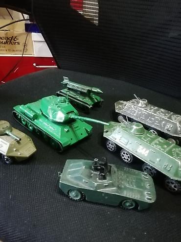 железные машины: Набор металлических советских игрушечных военных машинок (миниатюры — 1