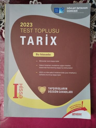 Azərbaycan Tarixi: Tarix toplu 1 ci hisse.İci temizdir.Yeni kimidir.8 azn alinib 5 azn