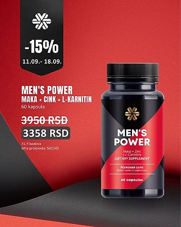 dhea 25 mg: MEN’S POWER – dijetetski suplement za muškarce - Sastav: maka + cink — 1