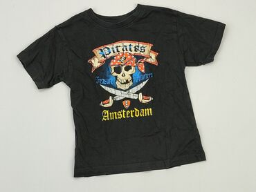 koszulki czarne: Koszulka, 5-6 lat, 110-116 cm, stan - Dobry