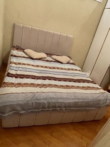 mebel dəst: Б/у, Двуспальная кровать, Без подьемного механизма, С матрасом, Без выдвижных ящиков, Турция