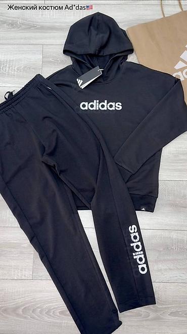 одежди: Женский спортивный костюм Adidas, черный, оригинал 💯 🇺🇸 Размеры: M — 1