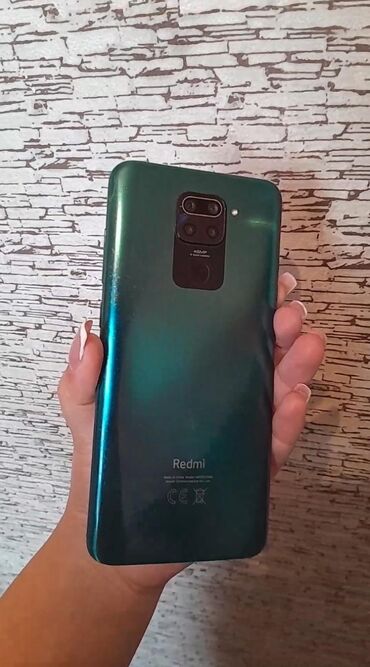 lalafo ikinci el soyuducular: Xiaomi Redmi Note 9, 64 GB, rəng - Göy, 
 Barmaq izi, İki sim kartlı, Face ID