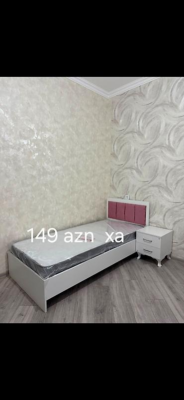 bambu matras: Tək nəfərlik çarpayı və tumba dəsti. - Rəng: ağ karkas, başlıqda tünd — 1