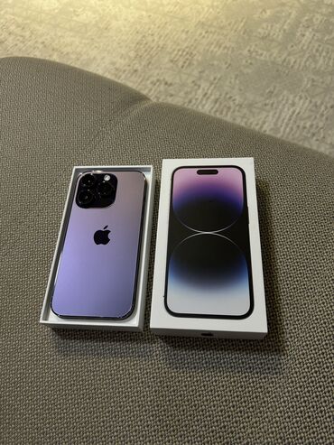 Apple iPhone: IPhone 14 Pro, 128 ГБ, Deep Purple, Коробка, 98 %