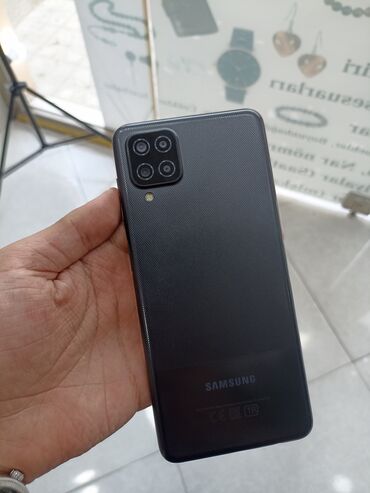 samsun a: Samsung Galaxy A12, 64 GB, rəng - Qara, Barmaq izi