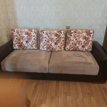 химчистка мебели: Диван, Б/у, Раскладной, С подъемным механизмом, Ткань, Нет доставки