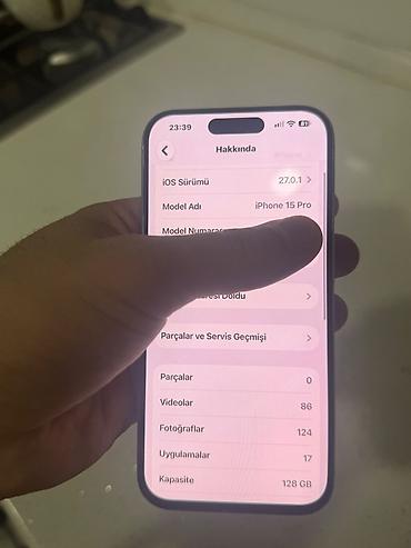 iphone xe: IPhone 15 Pro, 128 GB, White Titanium, Face ID — 3