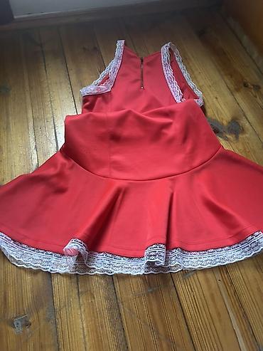 ag etek: Bershka qadın paltarı - Rəng: parlaq qırmızı - Ölçü: M (EUR M, USA M — 5