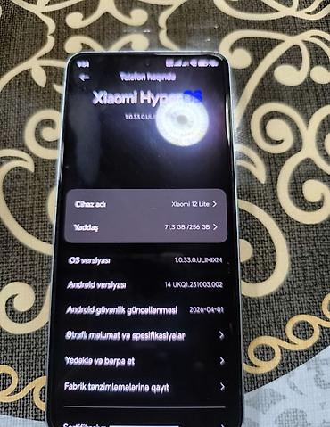 200 lite: Xiaomi 12 Lite, 256 GB, rəng - Yaşıl, 
 Sensor, Barmaq izi, İki sim kartlı — 3