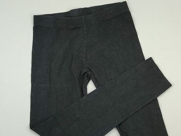 czarne jeansy z dziurami na kolanach: Legginsy dziecięce, F&F, 11 lat, 140/146, stan - Dobry