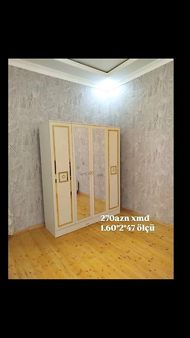 Dörd qapılı paltar dolabı - Ölçü: 1.60 × 2.00 × 0.47 m - Ön hissə