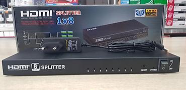 bar vitrini: HDMI Splitter 1x8 – UHD 4Kx2K, 3D dəstəyi Məhsul təsviri: - 1 giriş — 2