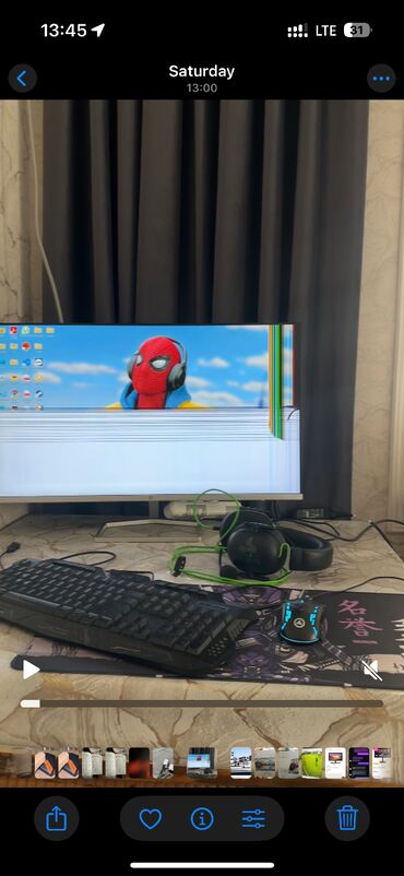 Noutbuk və netbuklar: Ekranı qırılmış HP 32f markalı monitor satıram. Təzəsi 500-600