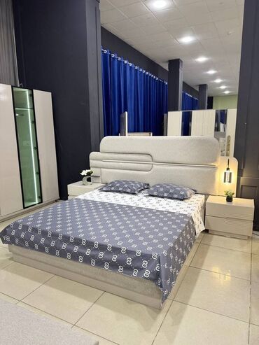 тумбочки кровать: Спальный гарнитур, Новый, Двуспальная кровать, Турция, цвет - Серый