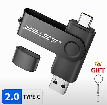 flash card: JASTER 64 qb. 2.0 USB + Type-C ikiqat interfeysli fleş yaddaş - İki — 1