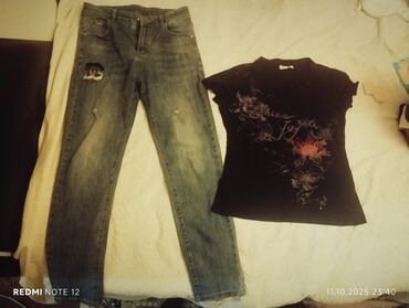 женские джинсы с вышивкой: Джинсы, Abercrombie & Fitch, L, цвет - Черный