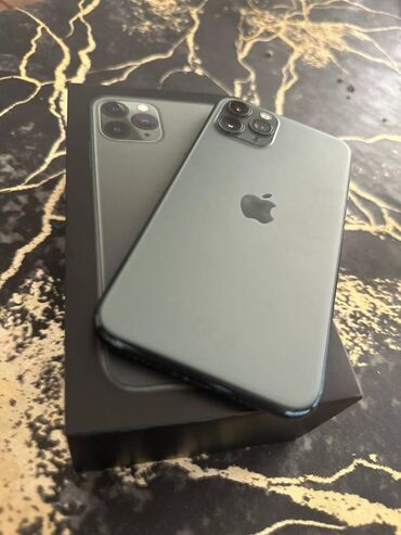 balaca telfonlar: IPhone 11 Pro, 64 GB, Matte Midnight Green, Zəmanət, Face ID, Sənədlərlə