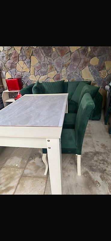 balka: Qonaq otağı üçün, Yeni, Açılmayan, Dördbucaq masa, 4 stul — 3