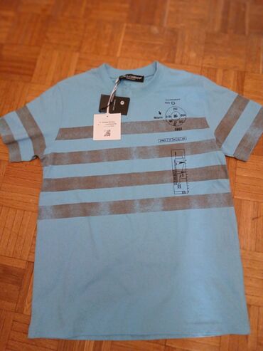 trenerke na veliko: Short sleeves T-shirt, S (EU 48), Dolce & Gabbana, color - Light blue, Cotton