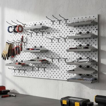 Стеллажи: Панель перфорированная, настенная, для магазина и склада — 2