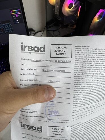 Digər kompüter aksesuarları: 2E Gaming Headset Stand 5 reng Sensorludur modları var istediyiniz — 9