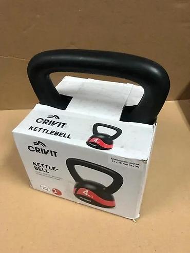 Tegovi za vežbanje: CRIVIT Kettlebell 4 kg - Težina: 4 kg (označeno na proizvodu) - — 4