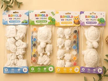oyuncaq maşın şəkilləri: 📦 Böyük Dəst:✨ 10 ədəd sehrli gips fiqur🎨 12 ədəd canlı və parlaq — 10