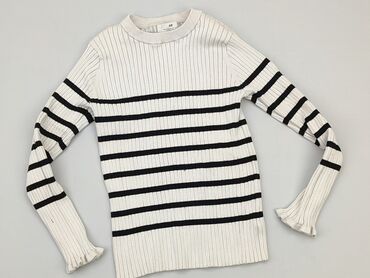 beżowy krótki sweterek: Sweater, H&M, 10 years, 134-140 cm, condition - Good