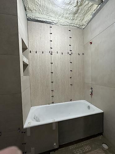 Укладка плитки: Подготовка стен для укладки, Подготовка стен для грунтовки, Резка плитки | Керамическая плитка, Керамогранитая плитка, Мозаичная плитка | Вертикальная укладка, Диагональная укладка, Горизонтальная укладка Больше 6 лет опыта — 11