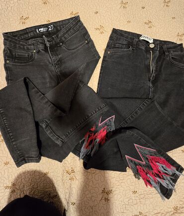 Qadın şalvarları: Bu dəstə müxtəlif üslublu dörd qadın şalvarı və bir qara ətək — 14