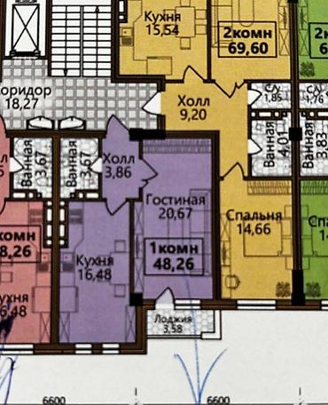 elif: 1 комната, 48 м², 9 мкр Элитка, 4 этаж, ПСО (под самоотделку) — 8