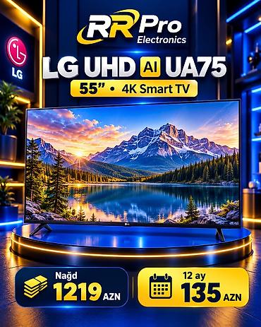 ucuz smart televizorlar: Yeni Televizor LG 55" 4K (3840x2160), Ödənişli çatdırılma — 1