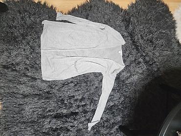 yorker: Boz rəngli, nazik trikotaj kardiqan- XS ölçü - Model: düyməsiz, açıq — 1