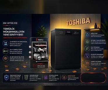 Toshiba DW-14F7(B)-CIS qab yuyan maşın - 3 rəfli daxili quruluş: daha at lalafo.az Toshiba DW-14F7(B)-CIS qab yuyan maşın - 3 rəfli daxili quruluş: daha