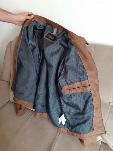 Kožne jakne: Kožna jakna Prava koža, XL (EU 54), Lc Waikiki, bоја - Braon — 3