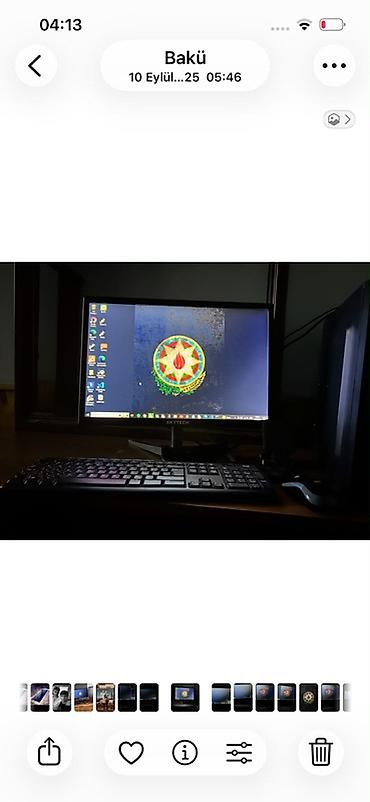 masaüstü kampüter: Stolüstü kompüter seti – Skytech monitor, klaviatura, siçan və sistem — 3